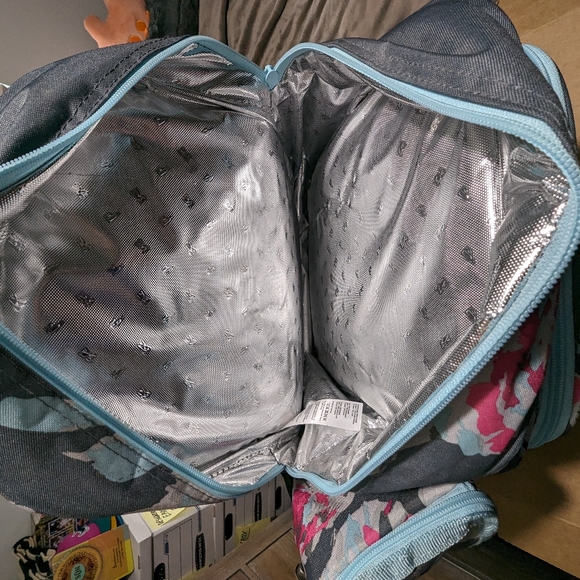 Joules Grey Floral Picnic Rucksack (Never Used!) - Picture 3 of 6